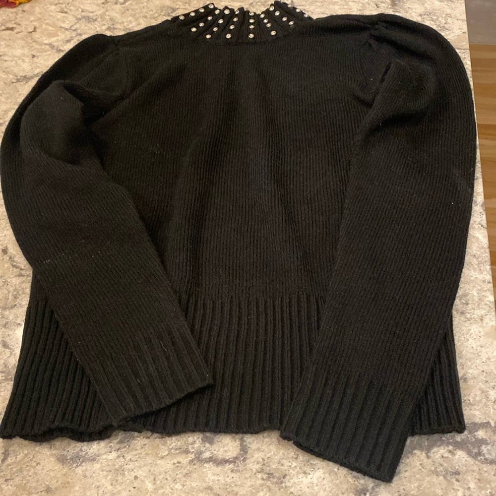 Rhinestone embellished sweater